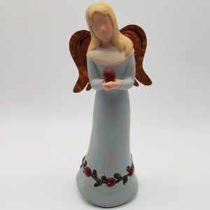 Gentle Souls Wooden 2002 "Wisdom" Distressed Angel Copper Winged Figurine 80095